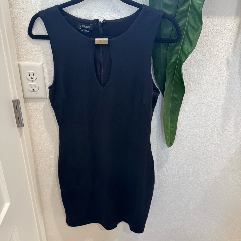 Bebe Black Keyhole Mini Dress